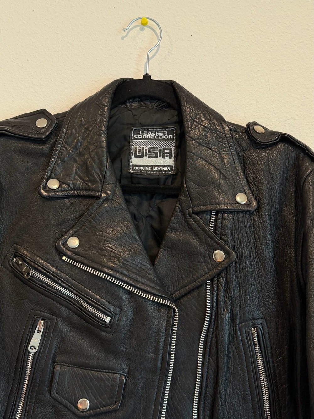 Vintage Genuine Leather Motorcycle Jacket - Picture 4 of 10